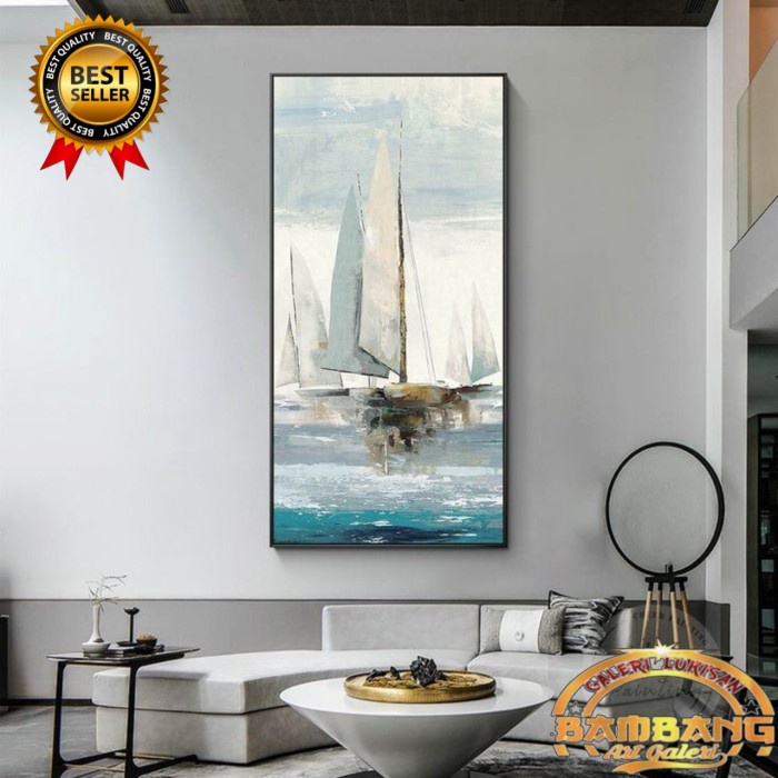 Jual lukisan perahu layar timbul+frame | Shopee Indonesia