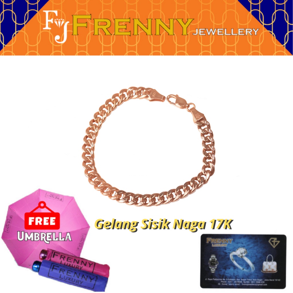 Jual Gelang Emas Rose Gold Sisik Naga Polos 17k Shopee Indonesia