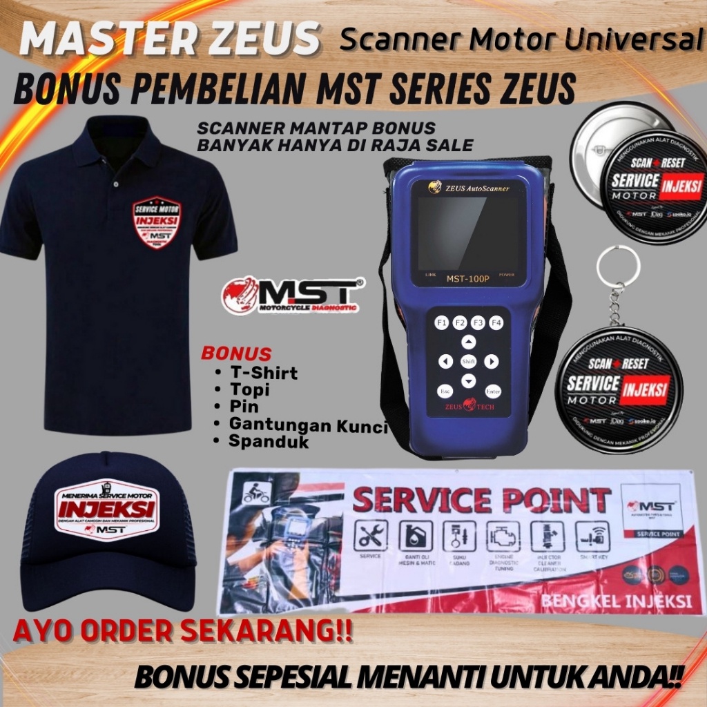 Jual Scanner Motor Universal MASTER ZEUS MST 100P, Alat Untuk