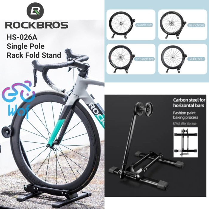 Jual ROCKBROS HS-026A Single Pole Bicycle Rack Fold Stand Rak Dudukan ...