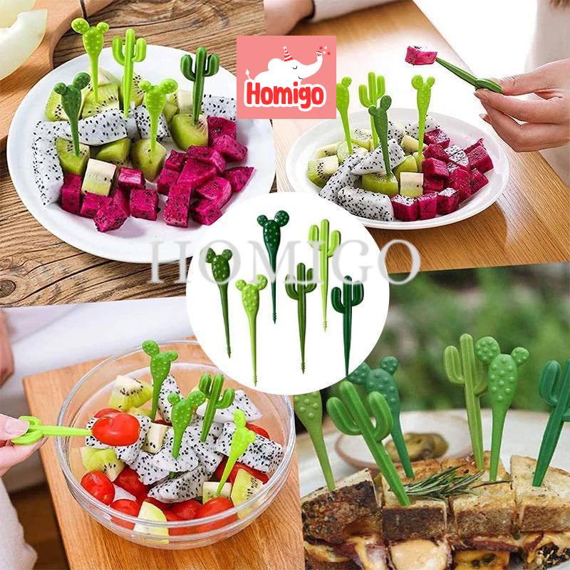 Jual Homigo Tusukan Bento Kaktus isi 6 Tusukan Bento Karakter Lucu ...