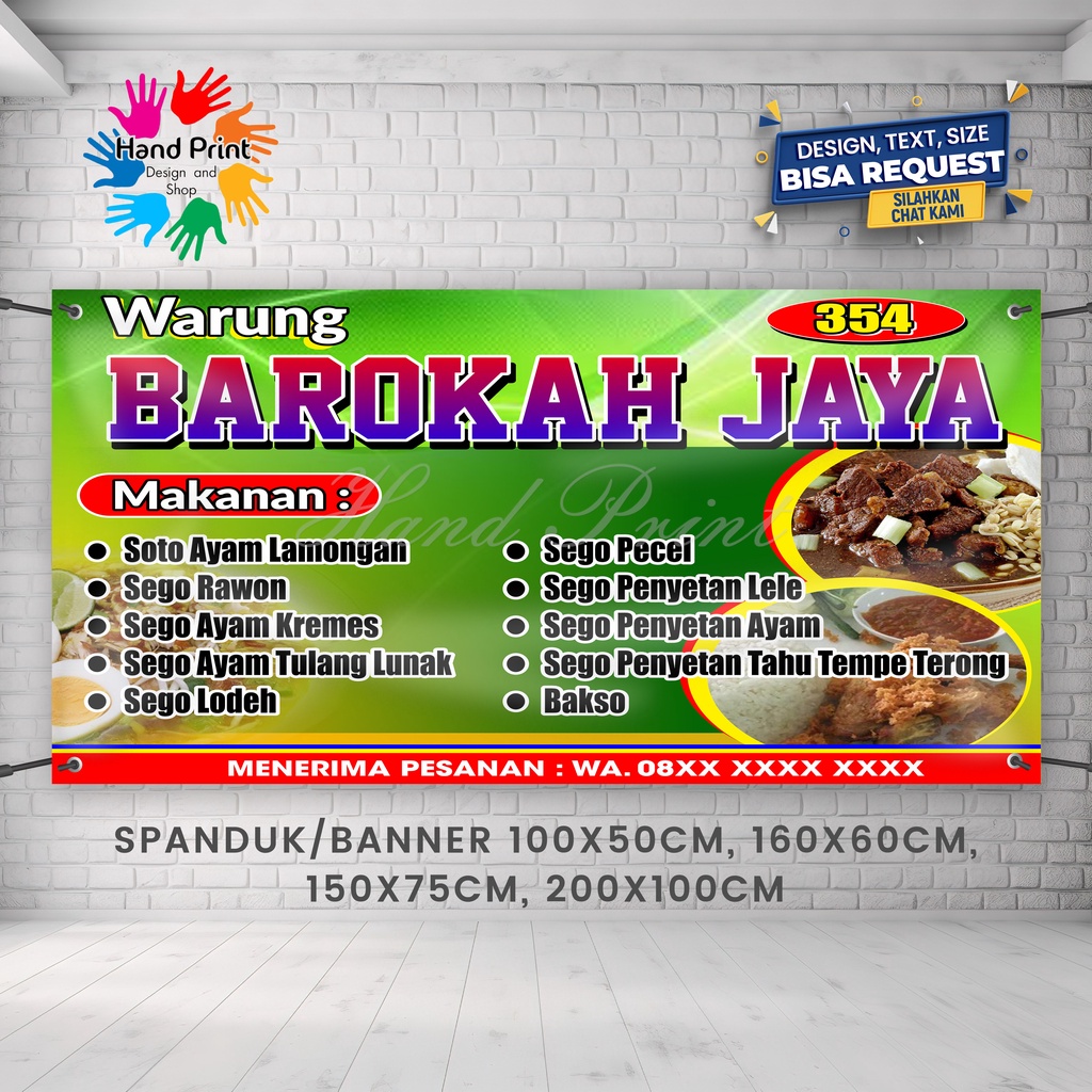 Jual Cetak Spanduk Banner MMT Warung Makan Wardomie Warung Soto Dan ...