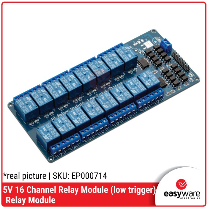 Jual Relay module 16 channel 16 relay module low trigger 5V with ...