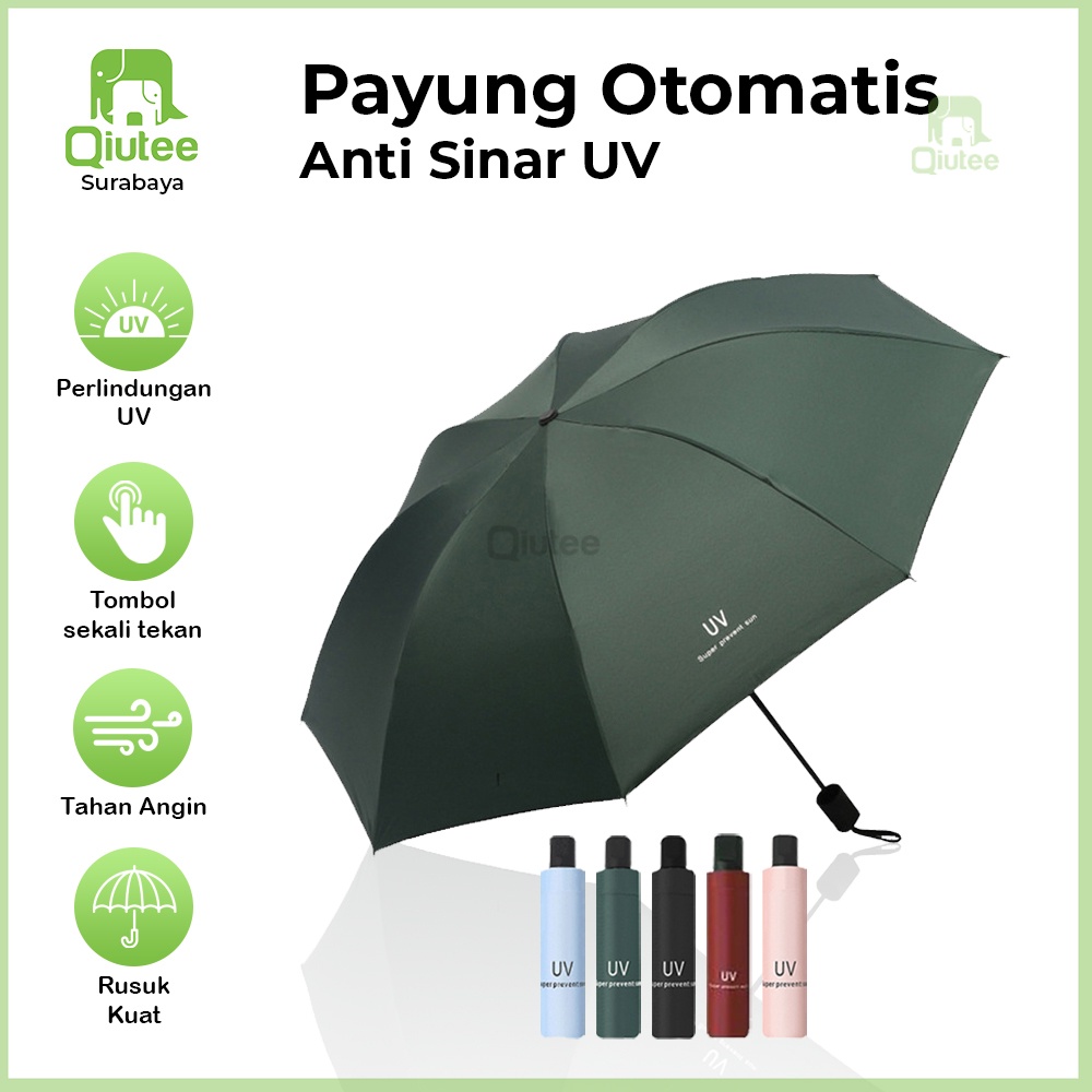 Jual Semua Otomatis Payung Lipat Tiga Anti Uv Lipat Otomatis Buka Tutu Kualitas