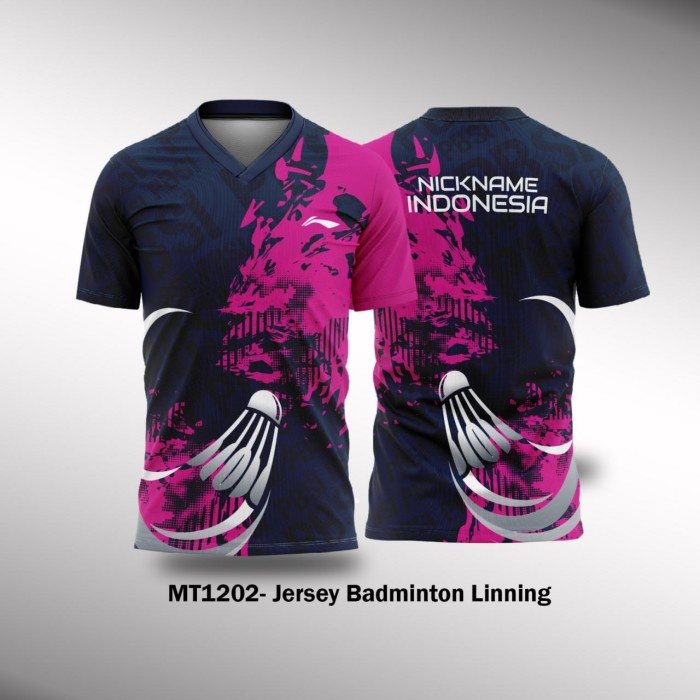 Kaos Jersey Badminton Bulutangkis Custom Full Print MT1202