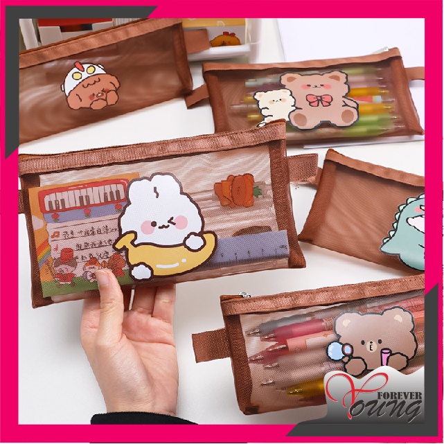 Jual FOREVER YOUNG - D6186 Tempat Makeup Model Jaring Transparan