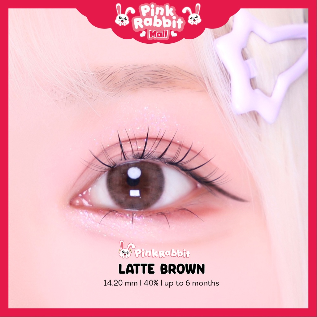 Jual Pink Rabbit Softlens Minus Latte Brown Aman Nyaman Normal dan -6. ...