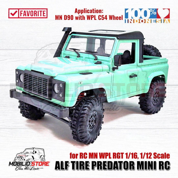 Jual Ban ALF Tire Predator Mini RC Crawler MN WPL RGT 1/16 1/12 Scale ...