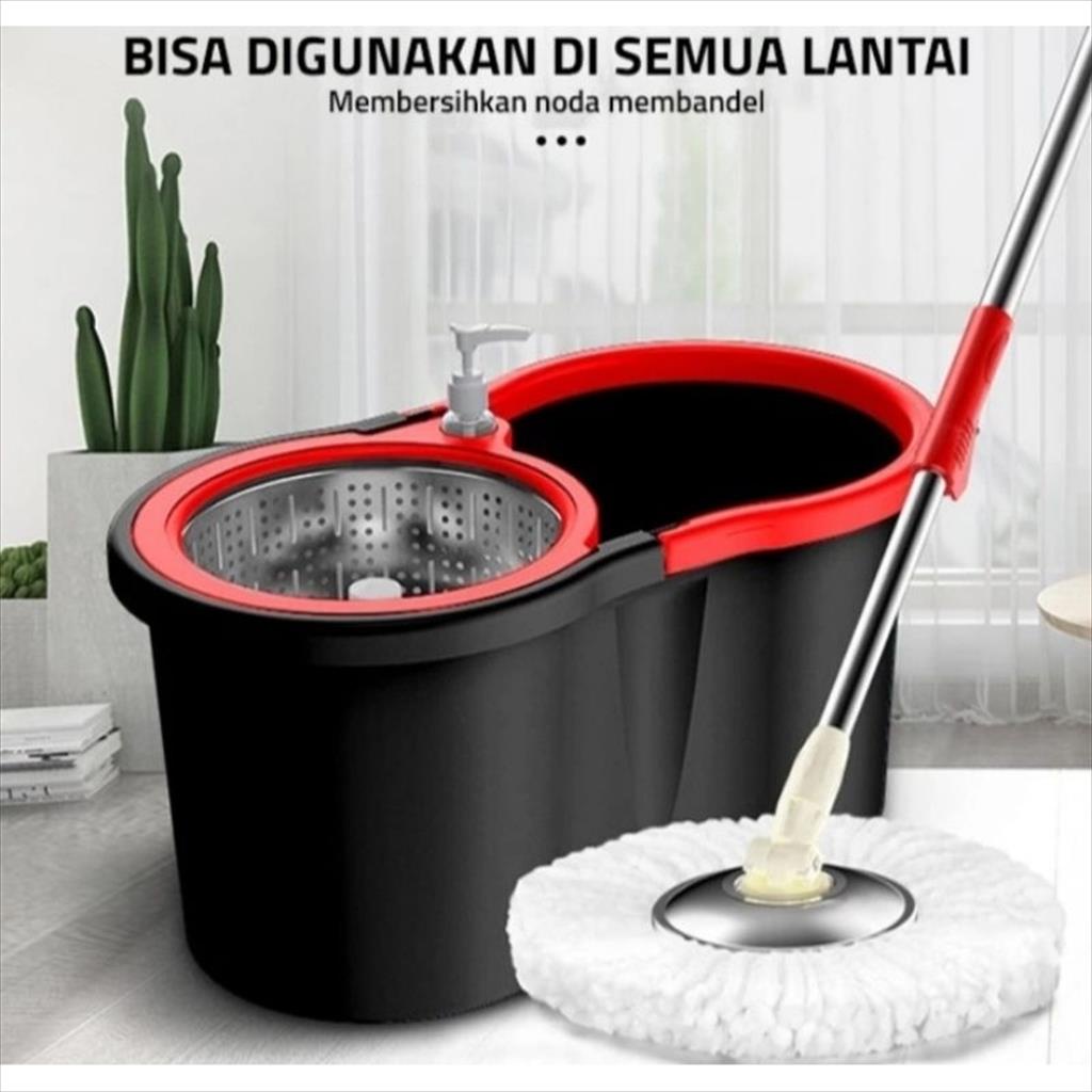 Jual Wmp Alat Pel Lantai Spin Mop Drajat Rotated Set Alat Pel Lantai Stainless Super Mop