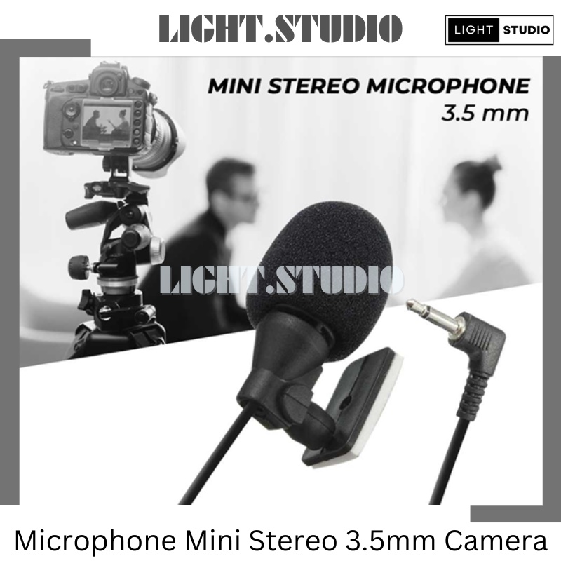 Jual Microphone Mini Stereo 3.5mm Camera Premium Murah - Light_Studio ...