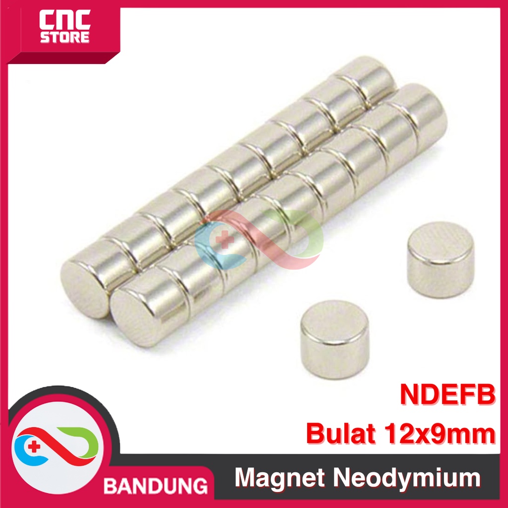 Jual MAGNET NEODYMIUM NDFEB BULAT PERMANEN 12X9MM | Shopee Indonesia