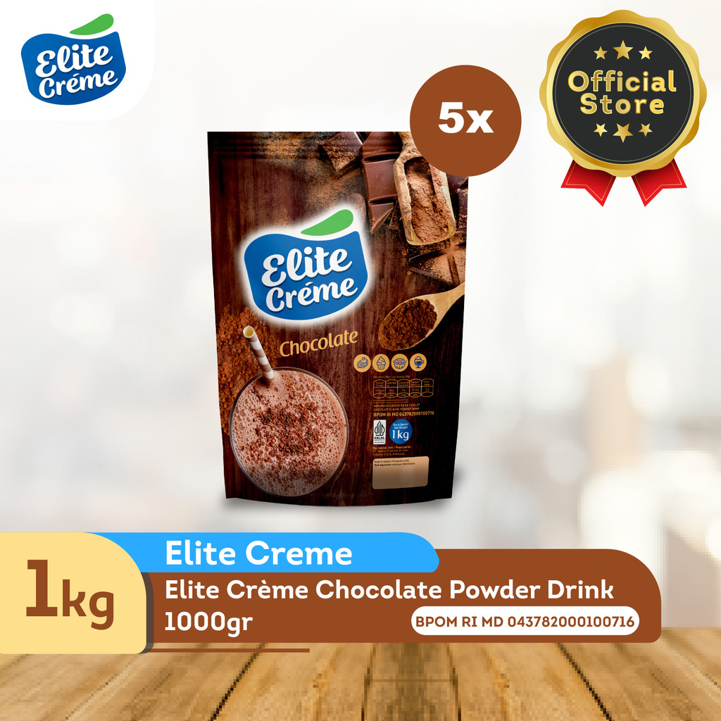 Jual Elite Creme Powder Drink Chocolate 1 kg x5 | Shopee Indonesia