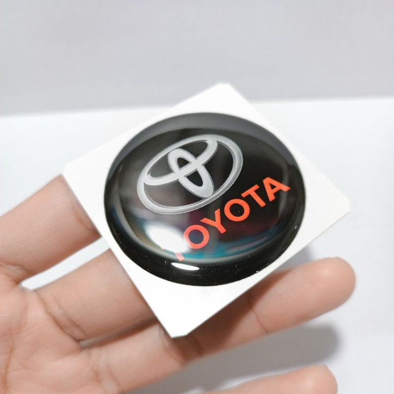 Jual TOYOTA BULAT Emblem sticker timbul lentur | Shopee Indonesia