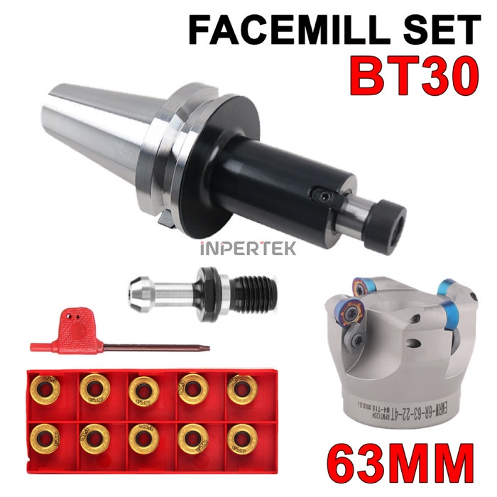 Jual Paket Arbor Set BT30 FMB22 Facemill 63mm Insert RPMW 10 Holder EMR ...