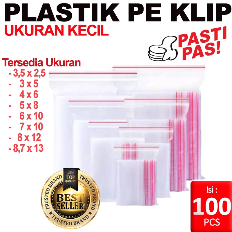 Jual Plastik Klip Plastik Ziplock Isi 100 Lembar Per Pack Plastik