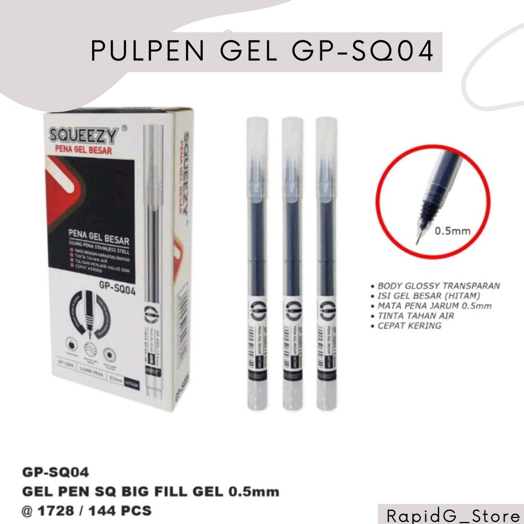 Jual Pulpen Bolpoint Jumbo Tank Gel 0.5 MM 1 Pack Isi 12 Pcs Lusinan ...