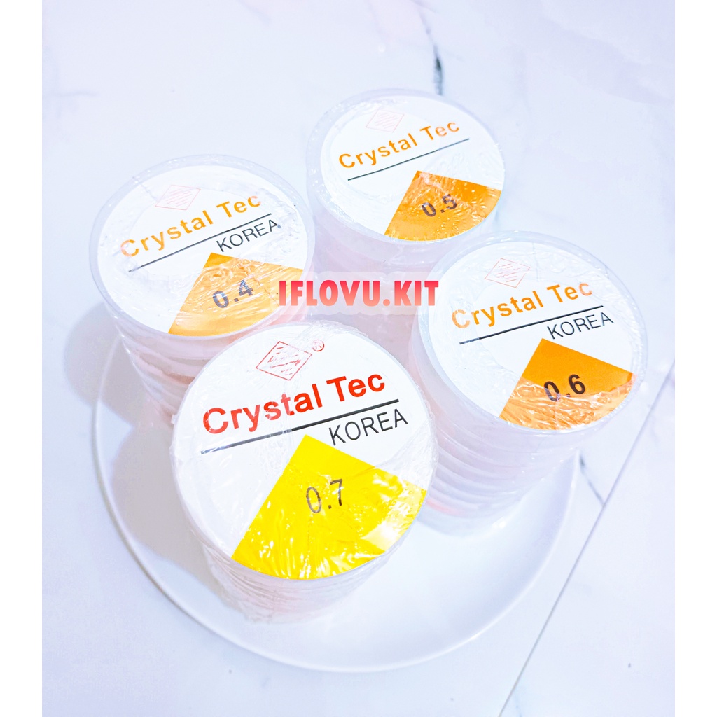 Jual Tali Senar Elastis Crystal Tec Bahan Tali Gelang Cincin Meronce ...