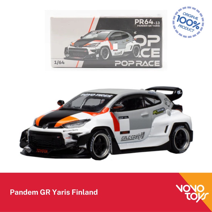 PR64-55 PANDEM GR YARIS-BLACK CHROME 1/64 POP RACE