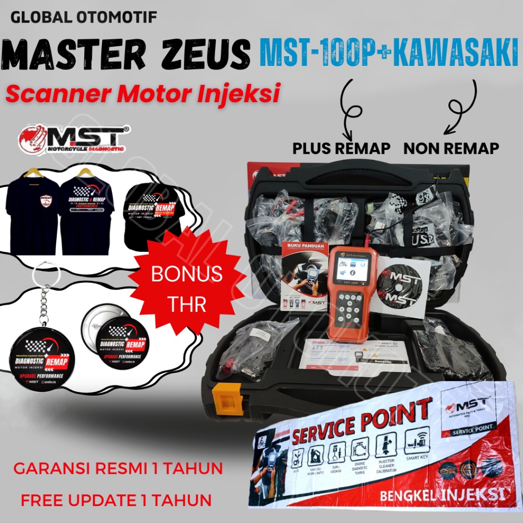 Jual Scanner Motor Zeus MST100P / 200P 12 Brand Motor + KAWASAKI New