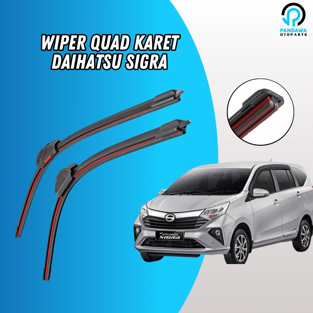 Jual Wiper Quad Blade Daihatsu Sigra Wiper Lapis Karet Frameless