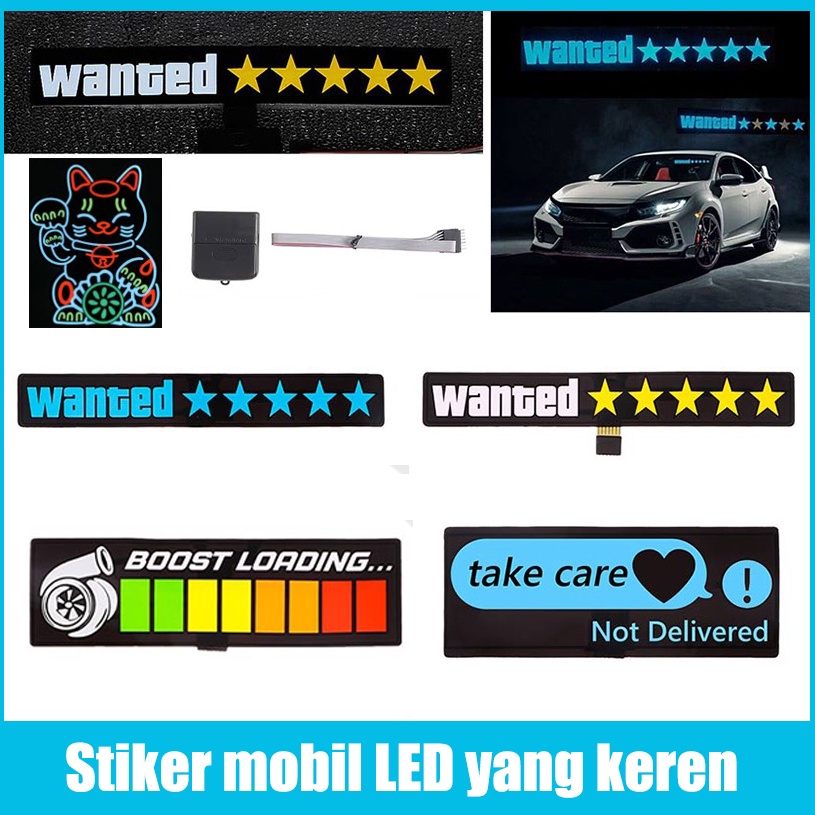 Jual Various Car Windshield Sticker / Stiker Mobil LED Fashion ...