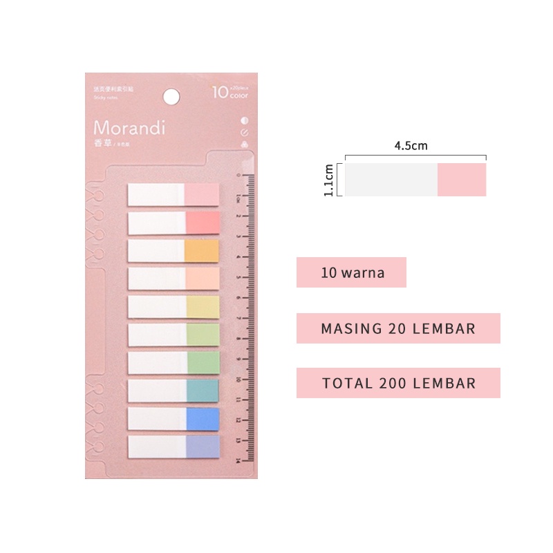 Jual 200 Lembar Sticky Note Warna Neon Untuk Pembatas Buku | Shopee ...