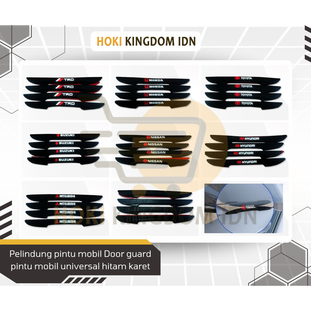 Pelindung Pintu Mobil Door Duard Pintu Mobil Universal Hitam Karet