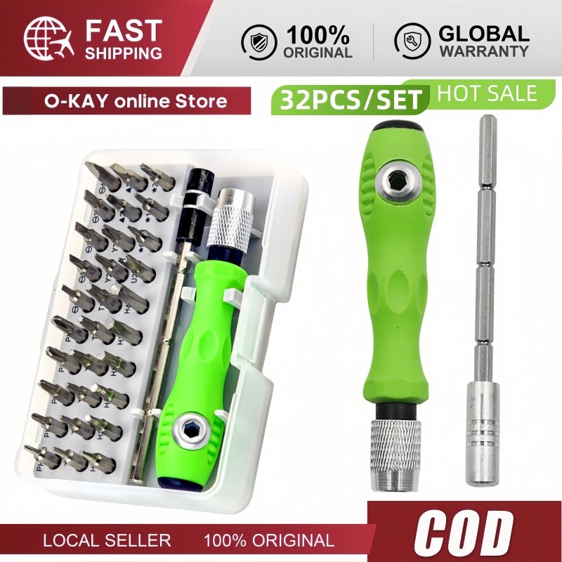Jual O-KAY Obeng 32 in 1 dengan Pinset - Set Obeng Multi 32in1 dengan ...