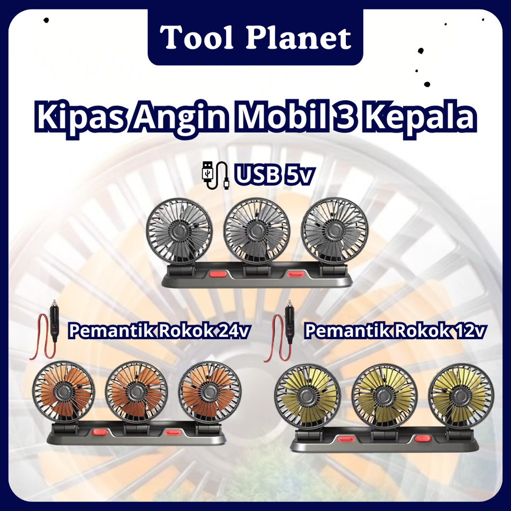 Jual Tool Planet⚡Garansi 1 Tahun⚡Kipas angin mobil 5volt, 12volt ...