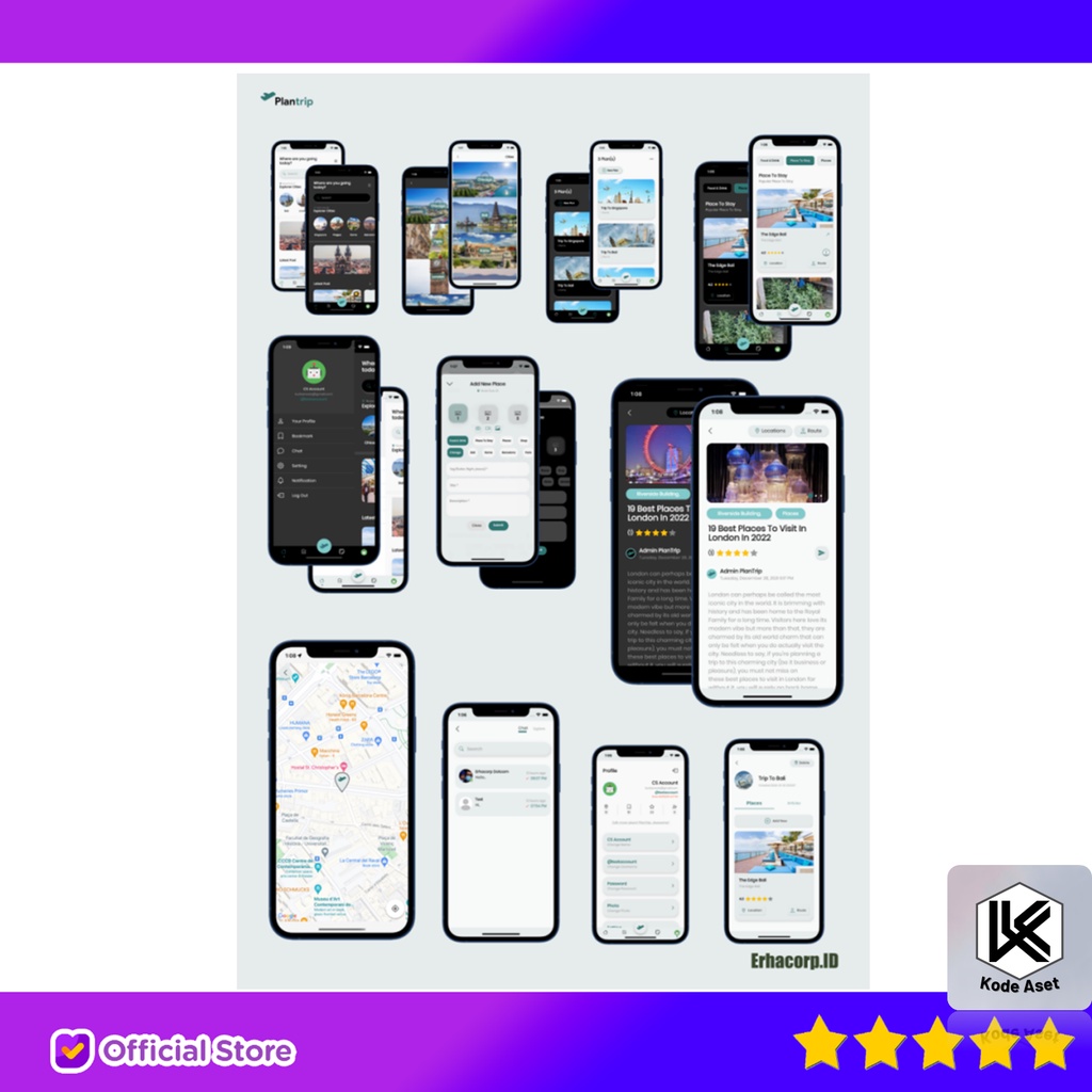 Jual SOURCE CODE APLIKASI PLANTRIP - SOCIAL TRAVEL FLUTTER FULL APP ...