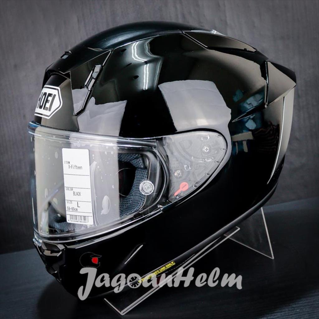 Jual SHOEI HELM X15 SOLID BLACK GLOSSY XFIFTEEN SNI Shopee