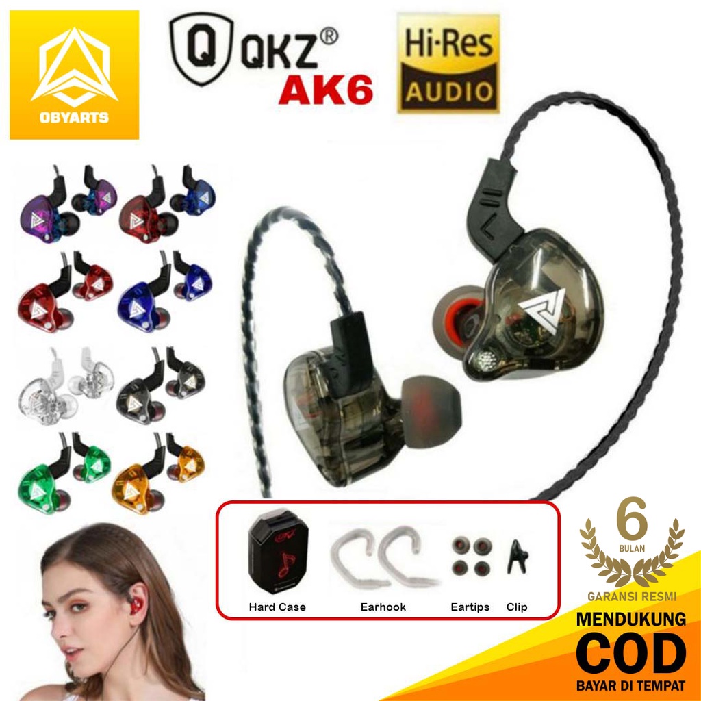 Jual Earphone Qkz Ak Original Headset Sport Bass Hansfree Hi Res