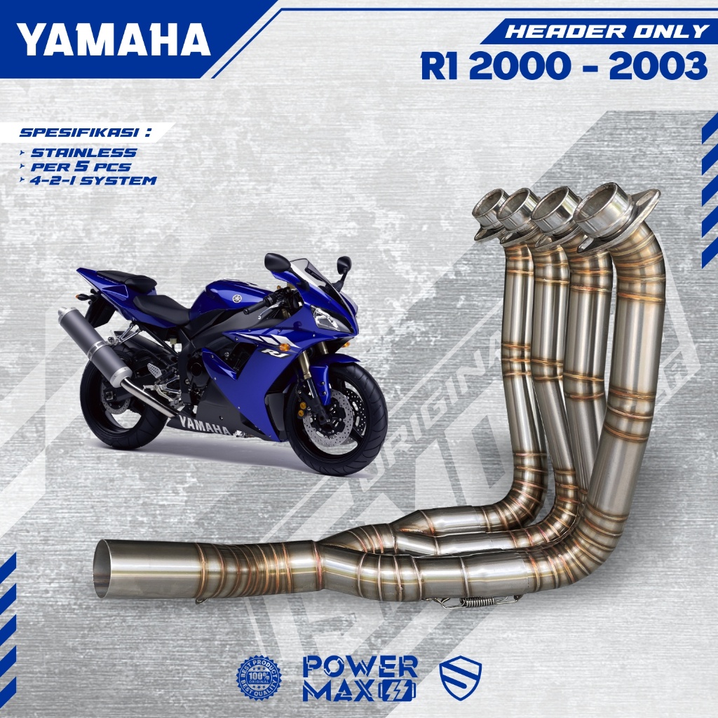 Jual Header Leher Knalpot Yamaha R1 2000-2003 Full Stainless Stell ...