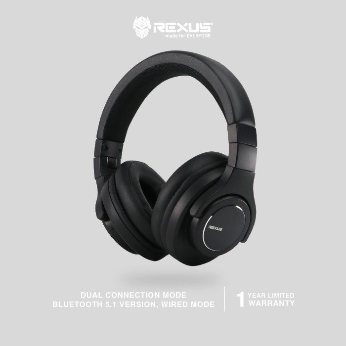 Jual Rexus S8 Foldable Headset Gaming Wireless Bluetooth Headphone ...