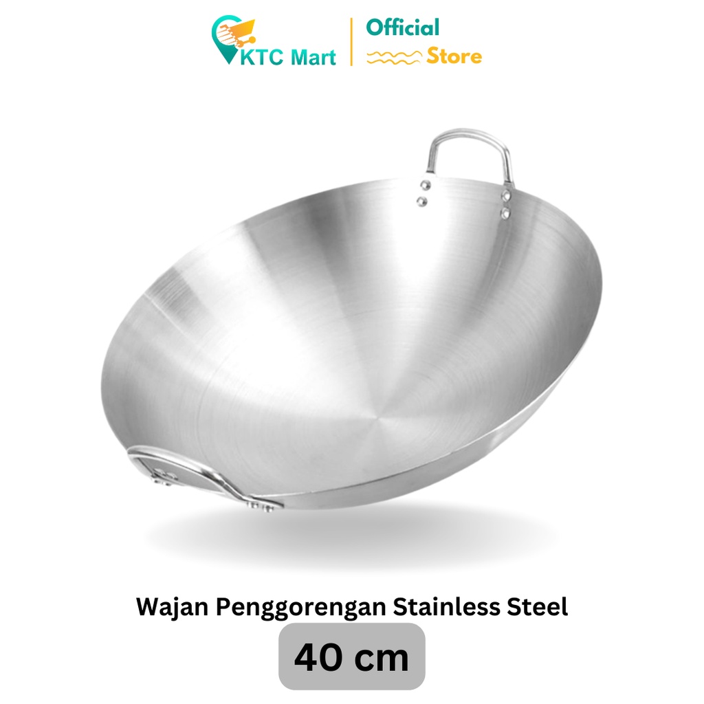 Jual Ktcmart Wajan Stainless Steel Tebal Kokoh Terlaris Kuali Wajan Masak Shopee Indonesia