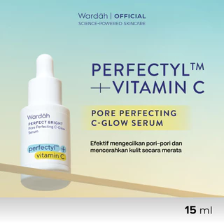 WARDAH Perfect Bright Perfectyl + Vitamin C Pore Perfecting C-Glow Serum - Micro Peeling Serum-Mencerahkan dan Menghaluskan kulit serta Mengecilkan Pori-Pori - Skincare