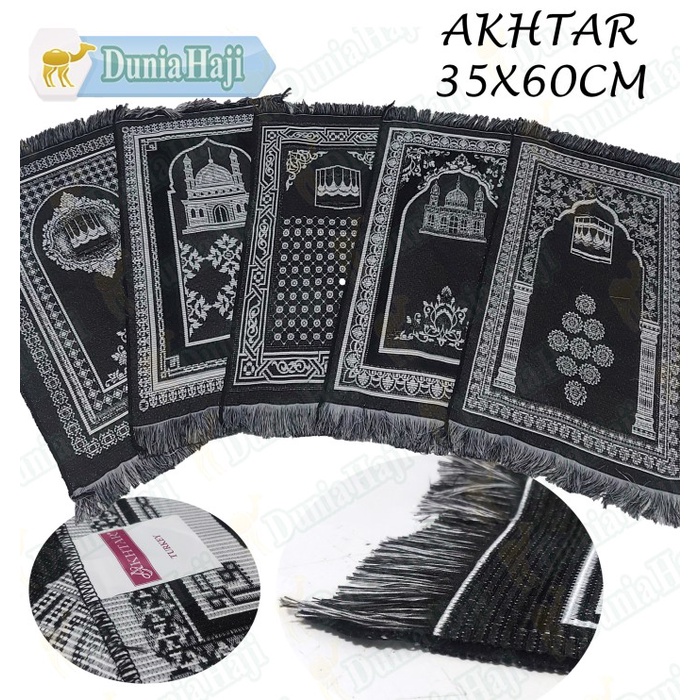 Sajadah Mini 35x60cm Kecil Rajut Kepala Turki Kecil Travel Muka Turkey