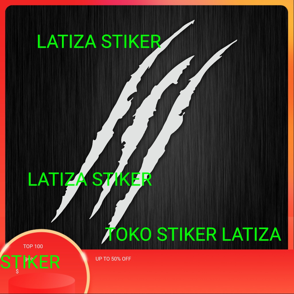 Jual stiker Stiker Cakar Motor Mobil Sticker monster claws cuting ...