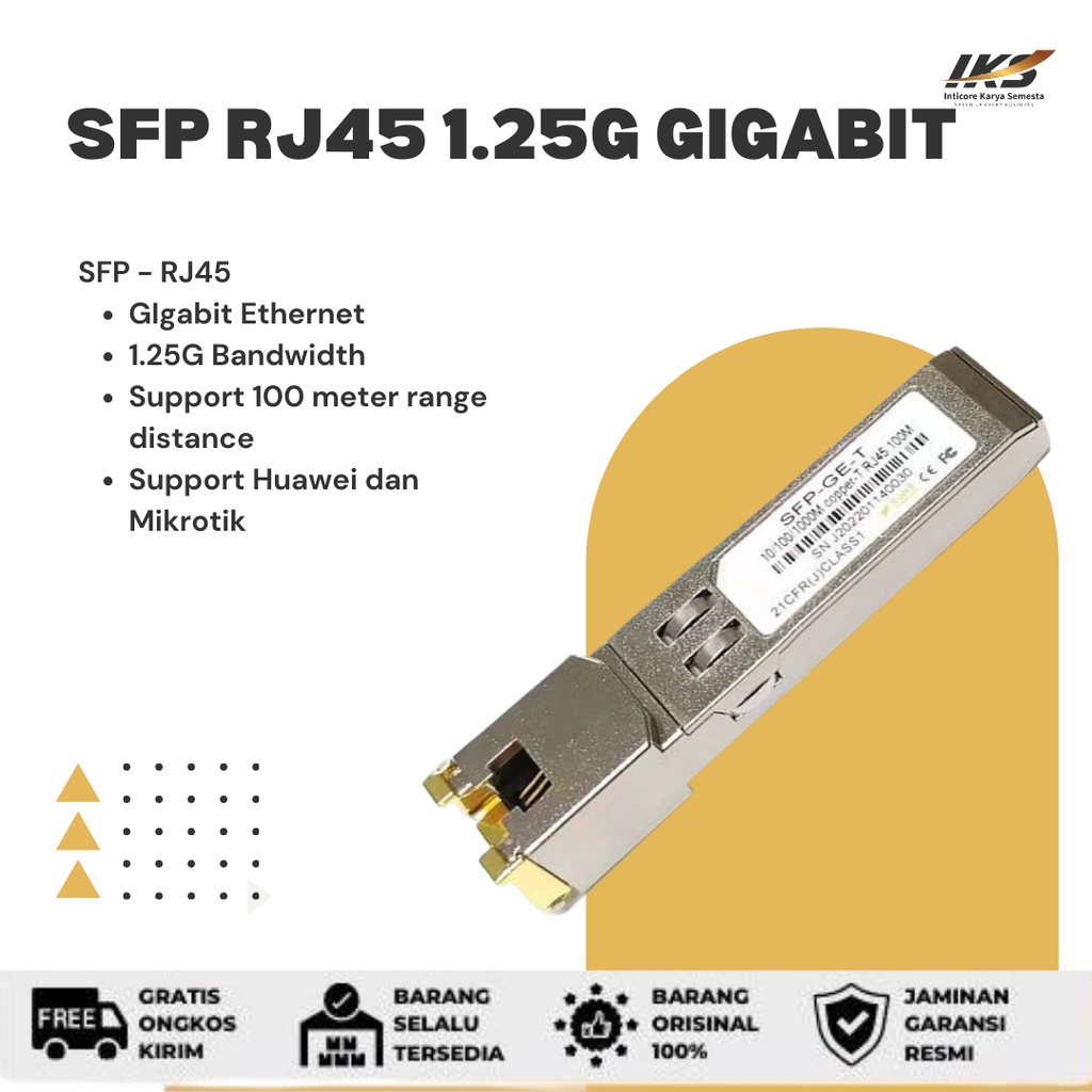 Jual SFP RJ45 1.25g Gigabit 100 Meter Range Distance | Shopee Indonesia