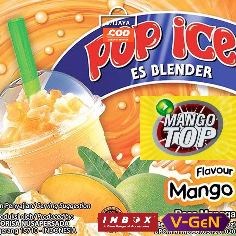 Jual Pop Ice Mangga Pop Ice Mango Top Ice Blender 10 Pcs Shopee Indonesia