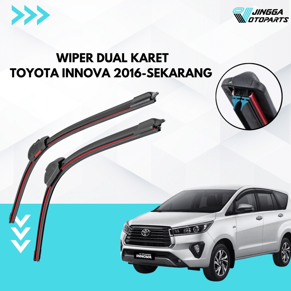 Jual 1 SET (2 PCS) Wiper Dual Blade - Toyota Kijang Innova Reborn 2016 ...