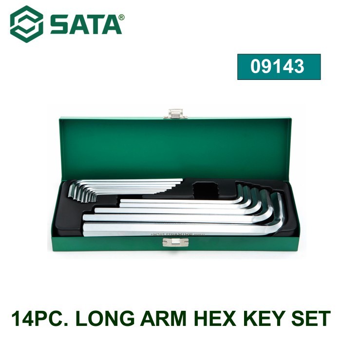 Jual SATA Kunci L Panjang 14 Pcs 09143 - 14Pc. Long Arm Hex Key Set ...