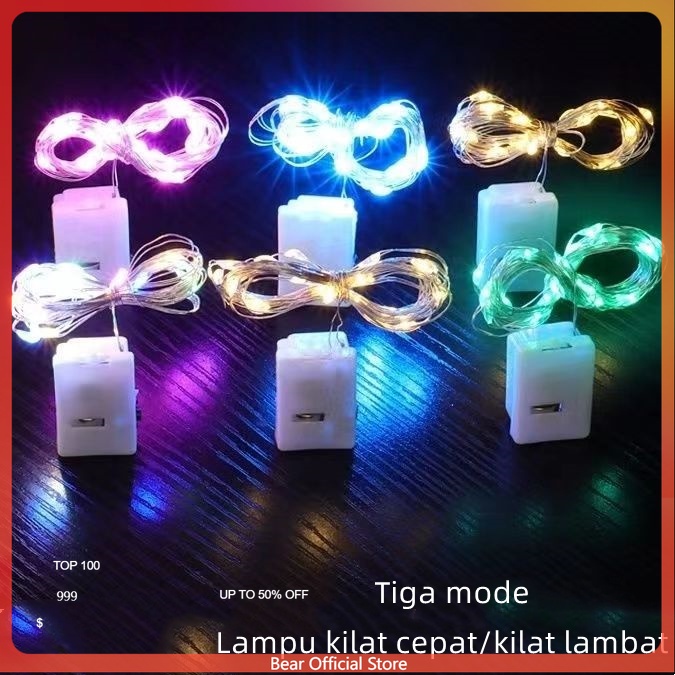 Jual Lampu hias kawat LED/hadiah souvenir balon hiasan bunga + baterai