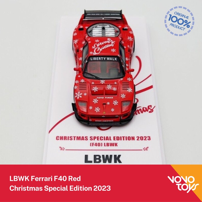 Jual Inno 1/64 LBWK Ferrari F40 Red Christmas Special Edition 2023 
