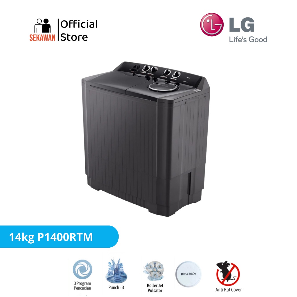 Jual Mesin Cuci 2 Tabung 14 Kg LG P1400RT LG P1400RTM | Shopee Indonesia