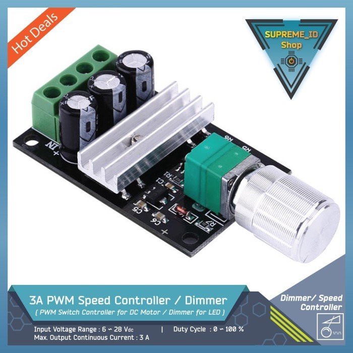 Jual 1203BK 3A Variable PWM Speed Controller DC Motor / LED Dimmer | 6 ...