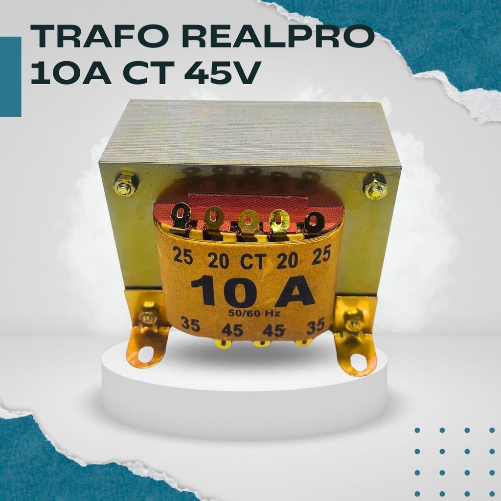 Jual TRAFO REALPRO 10 AMPER CT 45 VOLT 10A CT 45V 10AMPER CT 45VOLT 10A ...