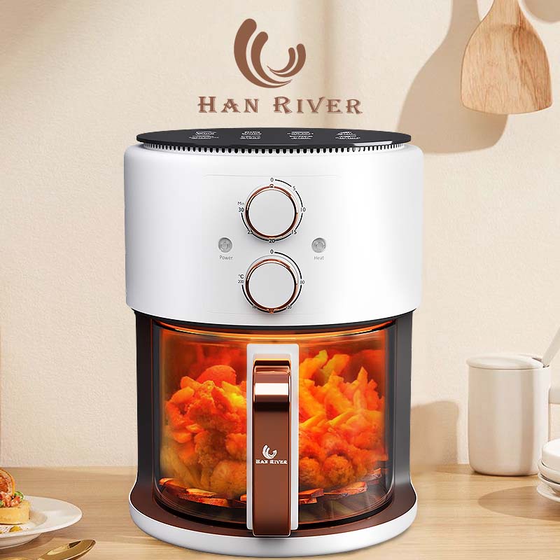 Jual HAN RIVER Air Fryer Low Watt 6.5L Air Fryer kaca visual Kapasitas tinggi/HRAF08WT Shopee