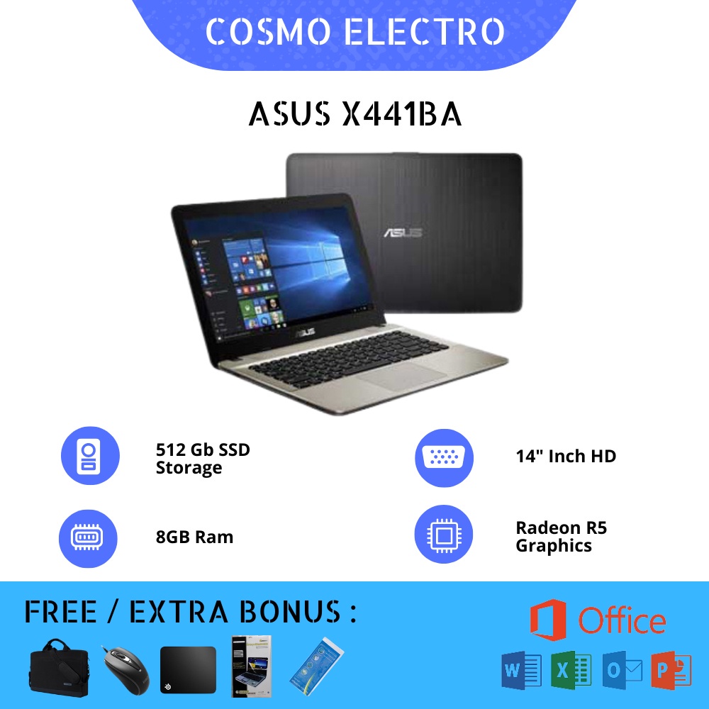 Jual LAPTOP ASUS X441BA AMD A9-9425 / RAM 8GB SSD 512GB / WINDOWS 10 ...