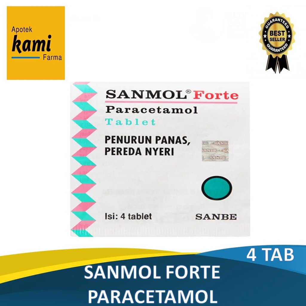 Jual Sanmol Forte Tablet Strip Tablet Paracetamol Penurun Panas Pereda Nyeri Shopee